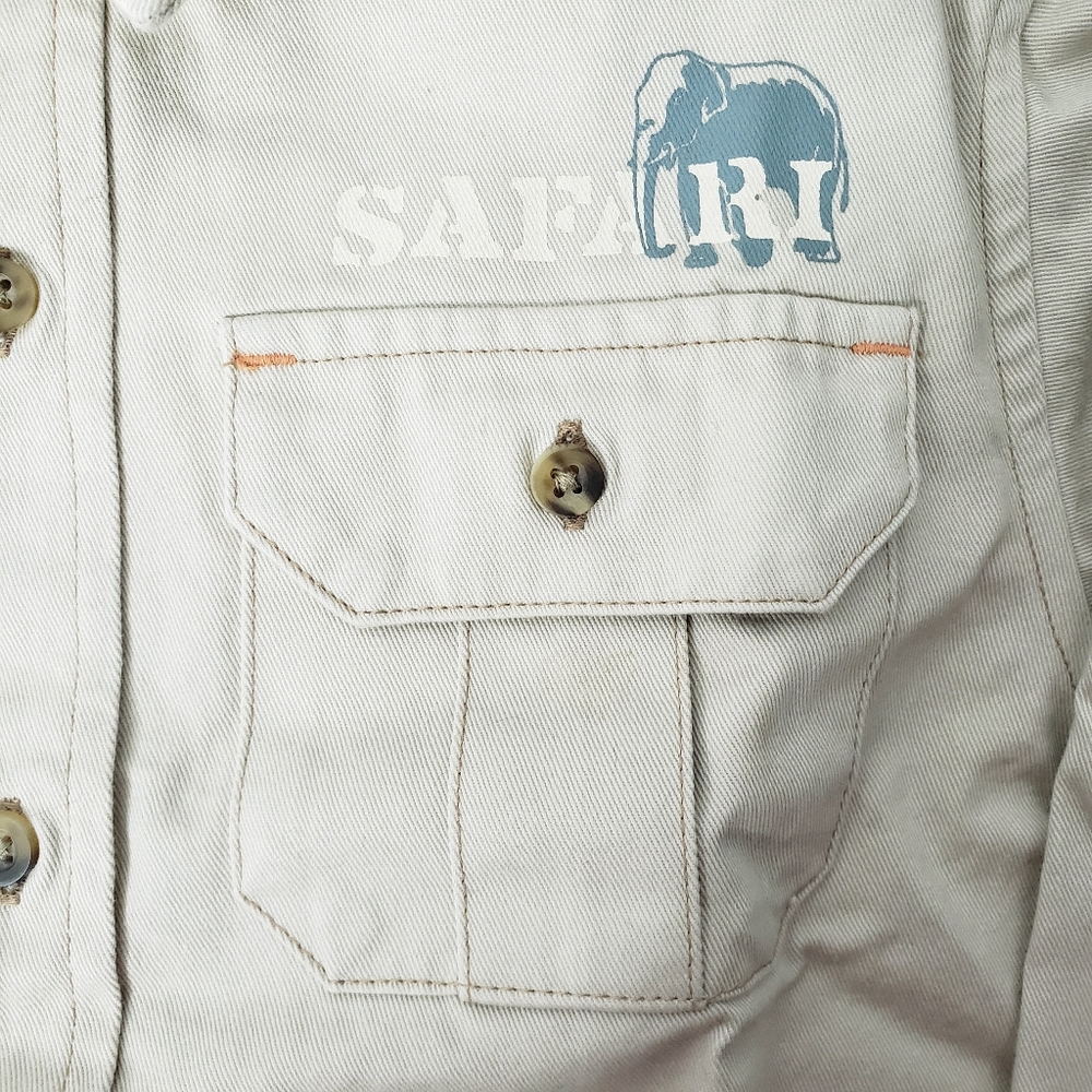 Vintage Gymboree Boys 2T Long Sleeve Khaki Shirt Safari Adventure - Picture 7 of 7